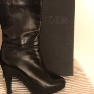 Black Leather Jil Sander Boots